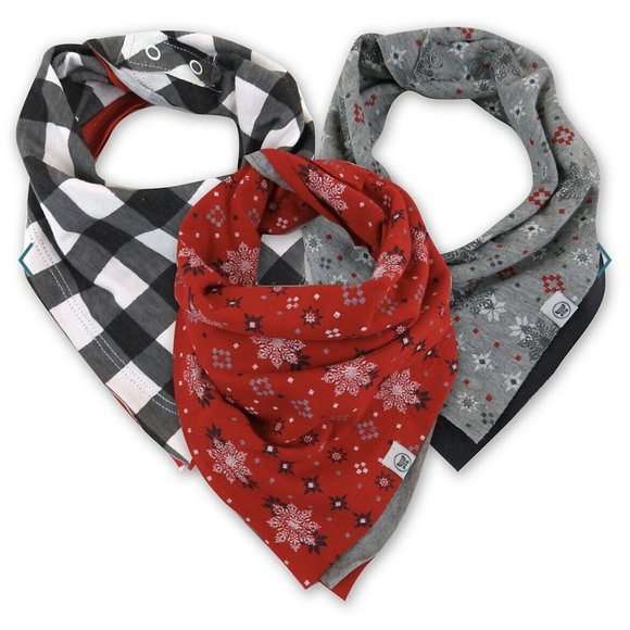 Honest Baby 3 Pack Reversible Bandanna Bibs 100% Organic Cotton NEW NWT - Picture 1 of 7